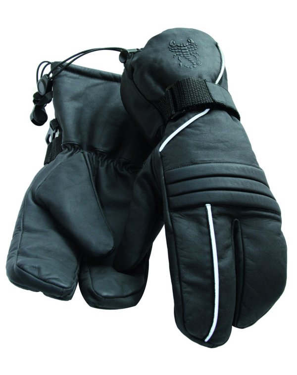 3-Finger Winterhandschuh aus Leder